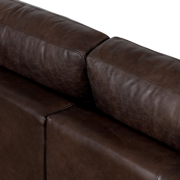 Steelside™ Bismarck 2 Piece Leather Sectional & Reviews Wayfair